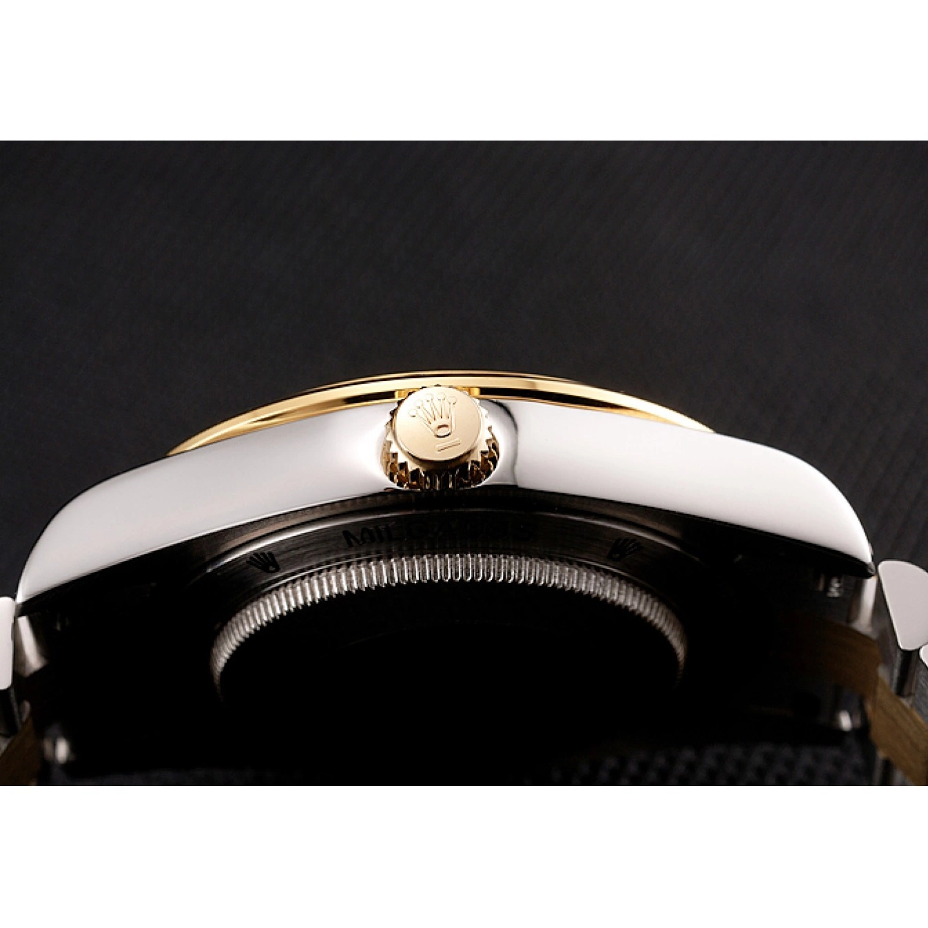 Aaa fake watches Two Tone 1454103 Day-Date Diamond Dial Bracelet Swiss Bezel Rolex Champagne 0712